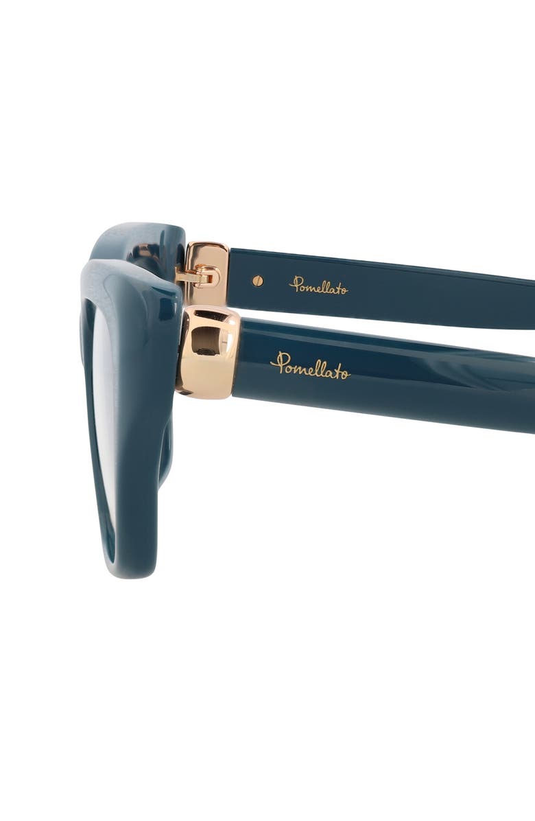 Pomellato Novelty 54mm Square Optical Glasses, Alternate, color, Blue Blue Transparent