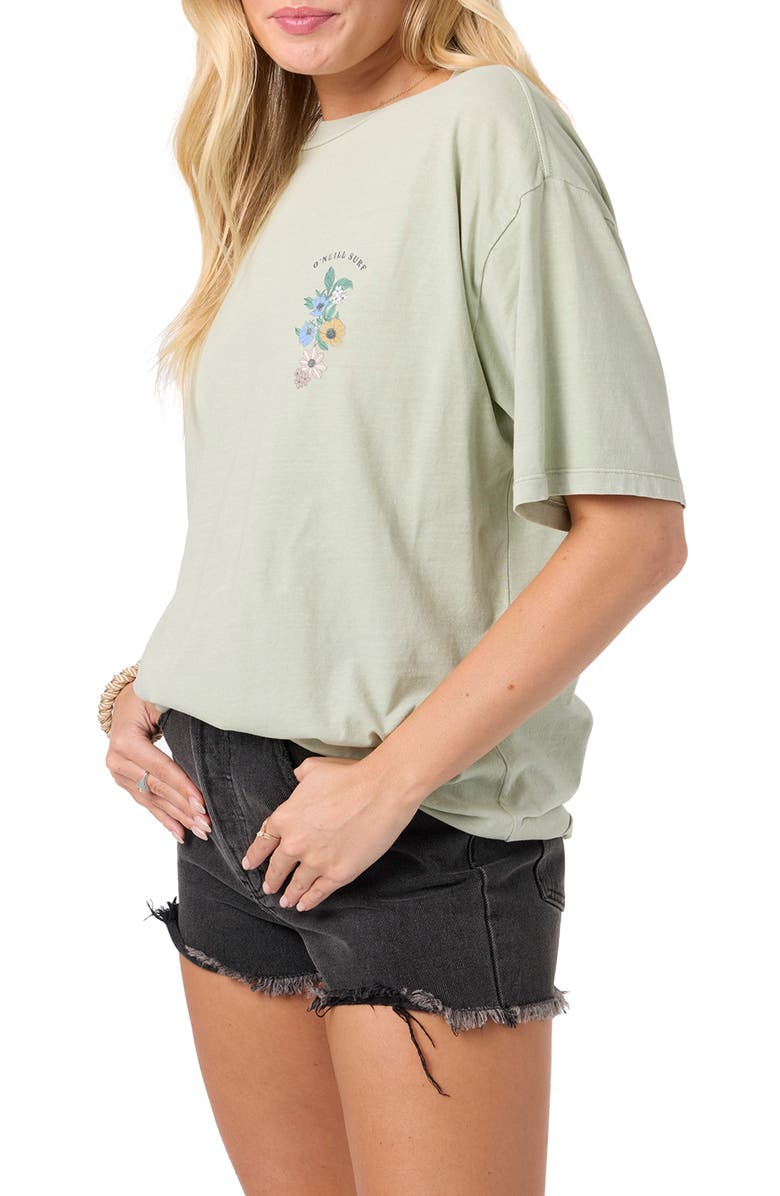O'Neill Petal Oversize Cotton Graphic T-Shirt, Alternate, color, Desert Sage