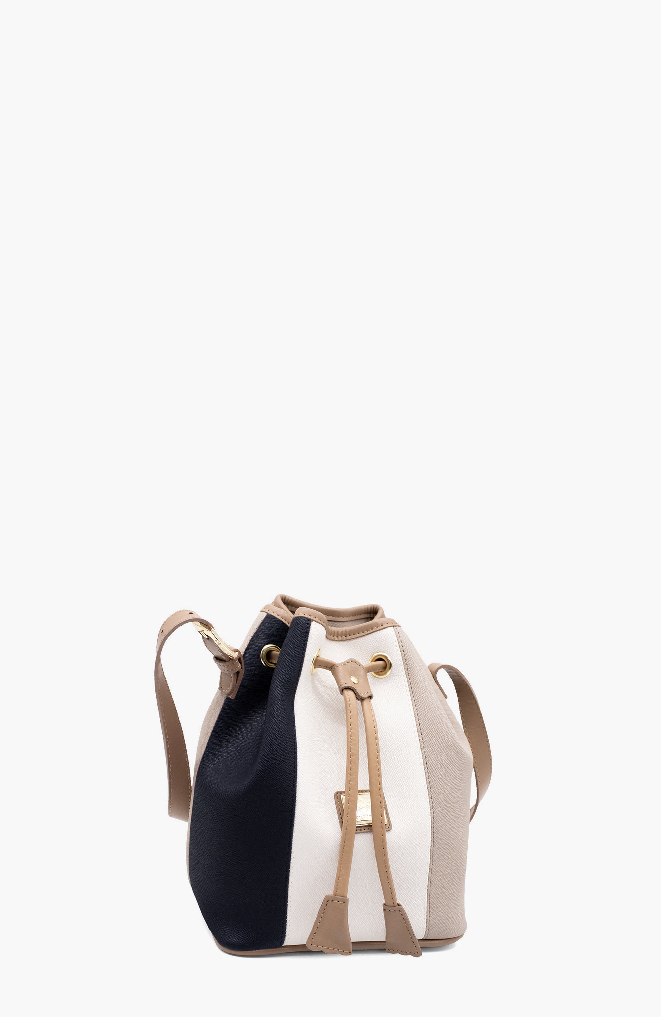 Allegro 413 Bucket Bag, Alternate, color, Beige / White / Navy