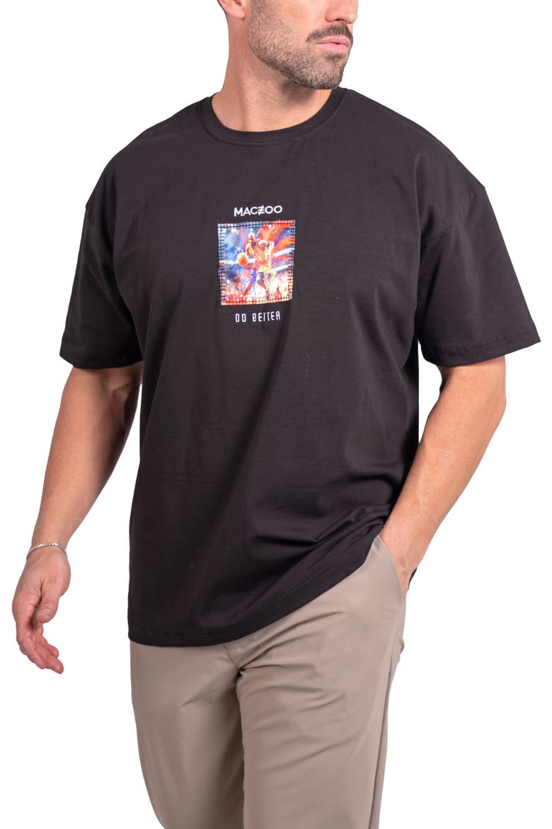 Ascension R.I.P. Appliqué Cotton Graphic T-Shirt, Alternate, color, BLACK