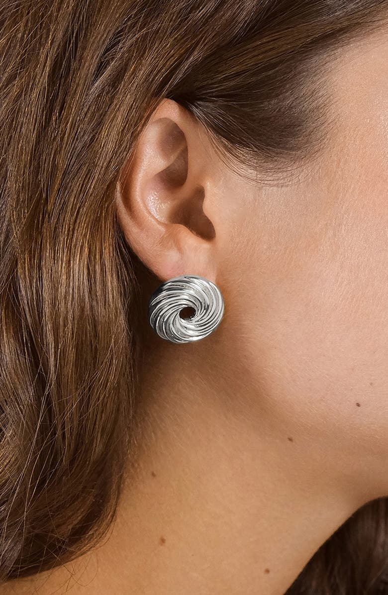 Sterling Forever Cruller Stud Earrings, Alternate, color, Silver
