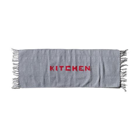 Handloomed Recycle Yarn Kitchen Mat