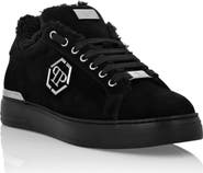 PHILIPP PLEIN Suede Fur Low Top Sneakers Carson Men