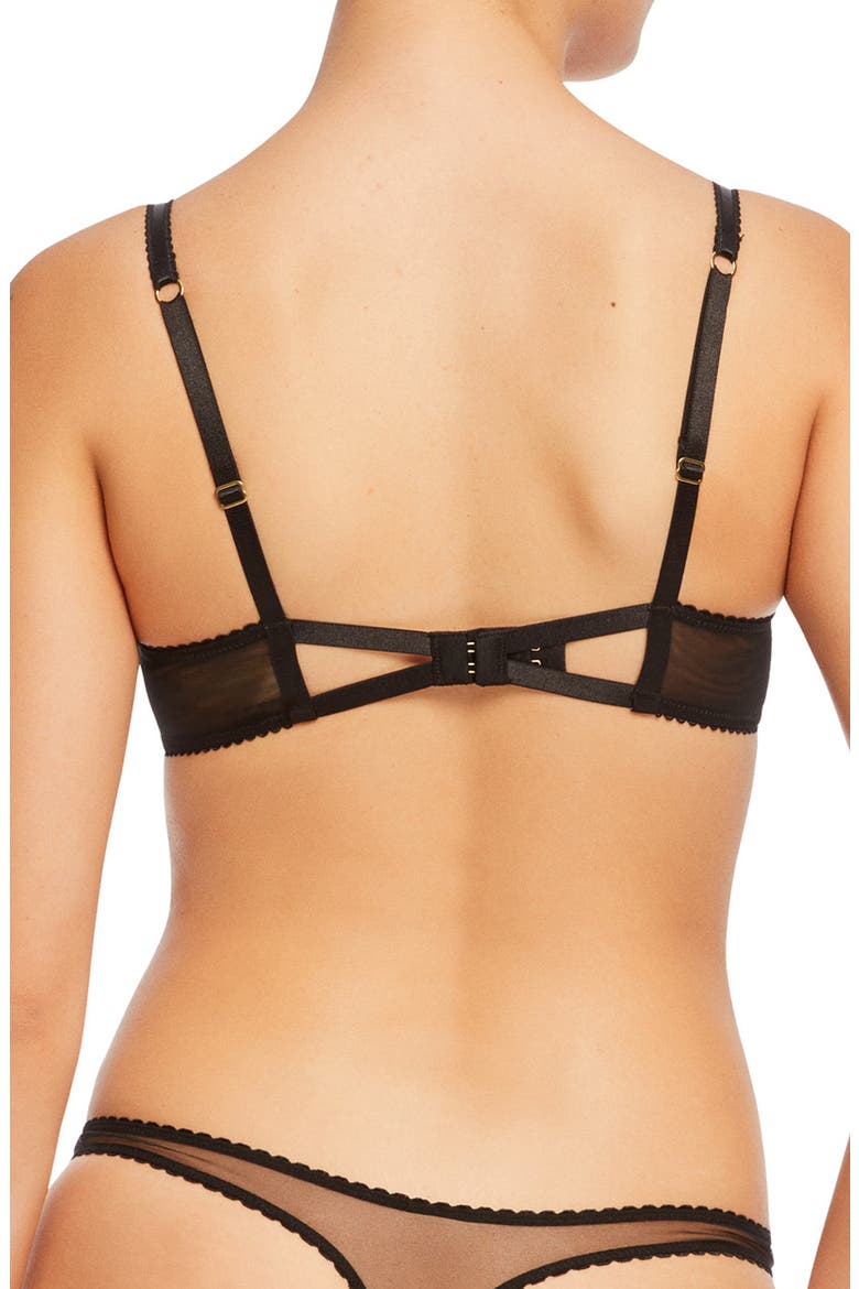 Muse Underwire Balconette Bra, Alternate, color, BLACK