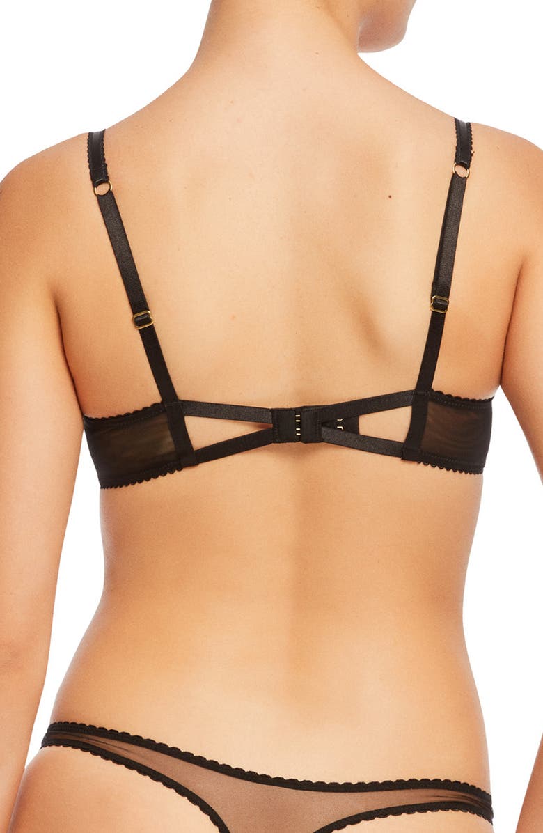 Dita Von Teese Muse Underwire Balconette Bra, Alternate, color, Black