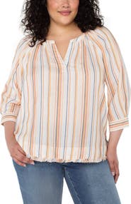 Liverpool Los Angeles Split Neck Top