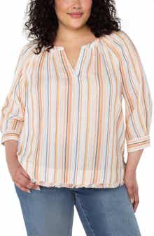 Liverpool Los Angeles Split Neck Top