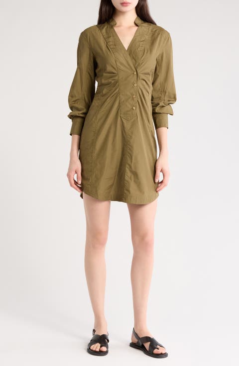 Beverly Long Sleeve Cotton Shirtdress