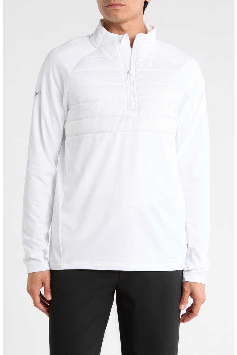 Frequency Quarter Zip Pullover, Main, color, WHITE
