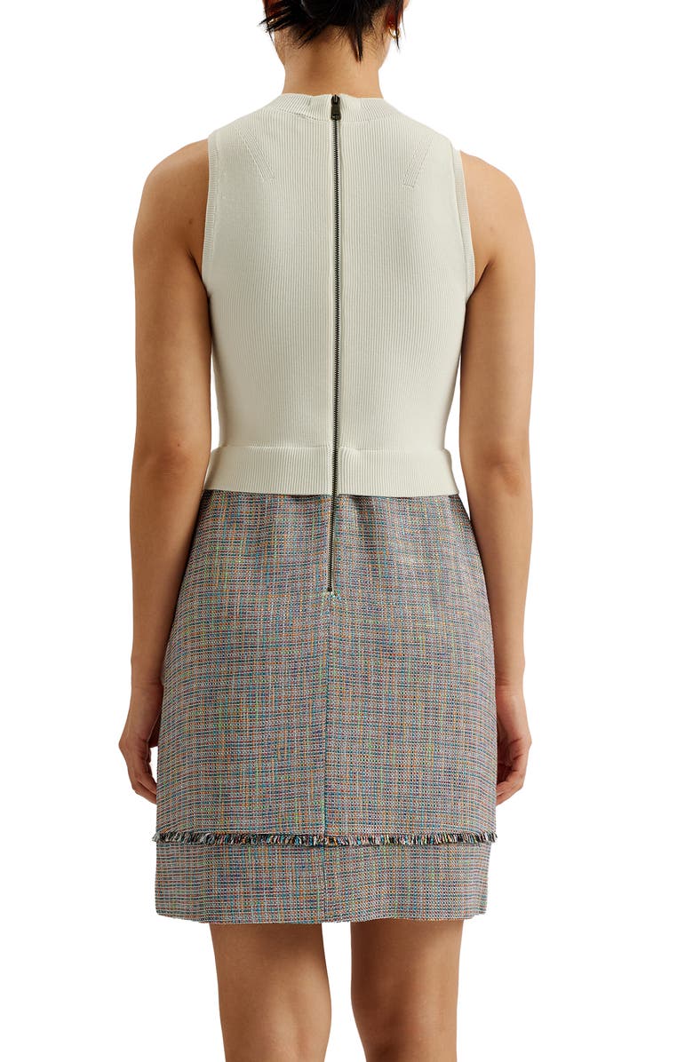 Ted Baker London Mayumid Mixed Media Minidress, Alternate, color, 