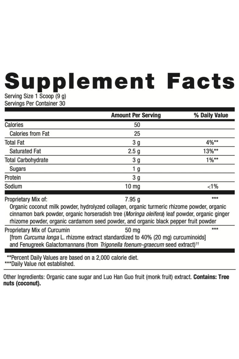 Golden Fusion CurQfen Curcumin Grass-Fed Collagen Peptides Supplement 30 Servings, Alternate, color, None