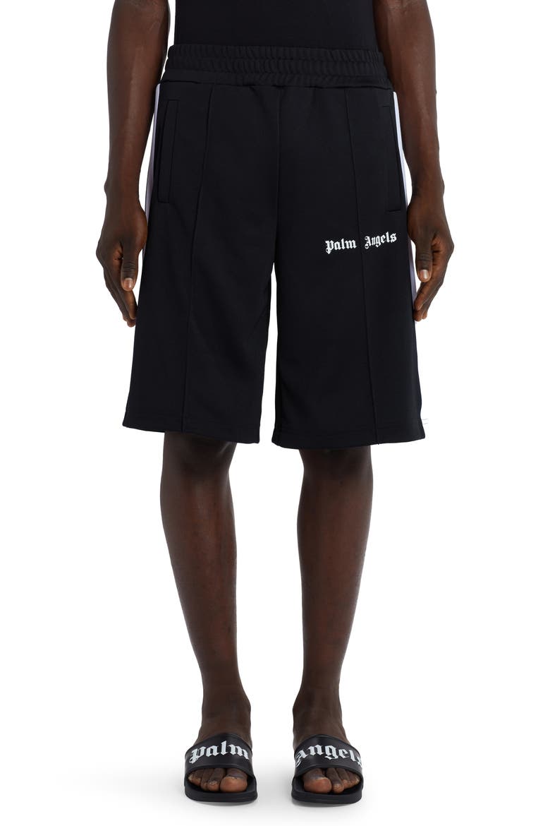 Classic Logo Track Shorts, Main, color, BLACK WHITE