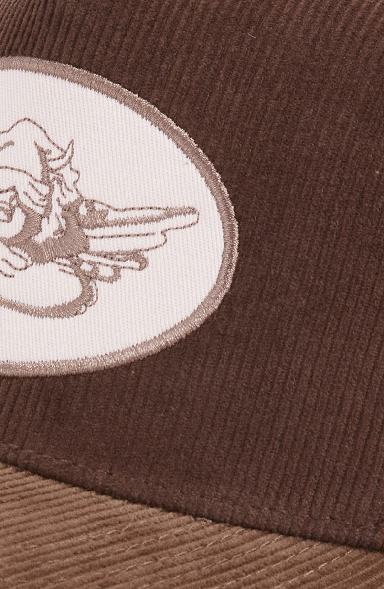 BOYS LIE Dark Chocolate Corduroy Trucker Hat, Alternate, color, 