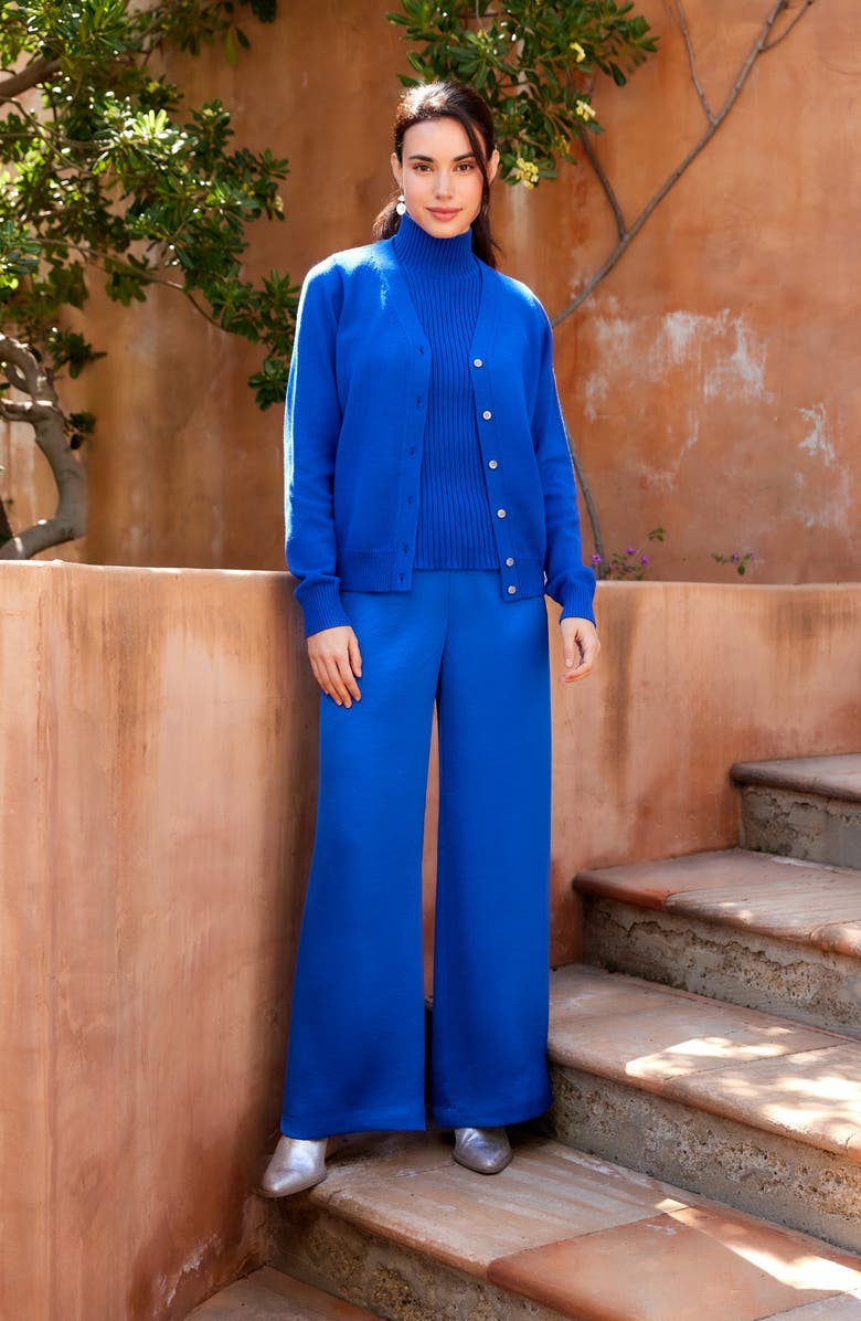 Karen Kane V-Neck Cardigan, Alternate, color, Sapphire Blue