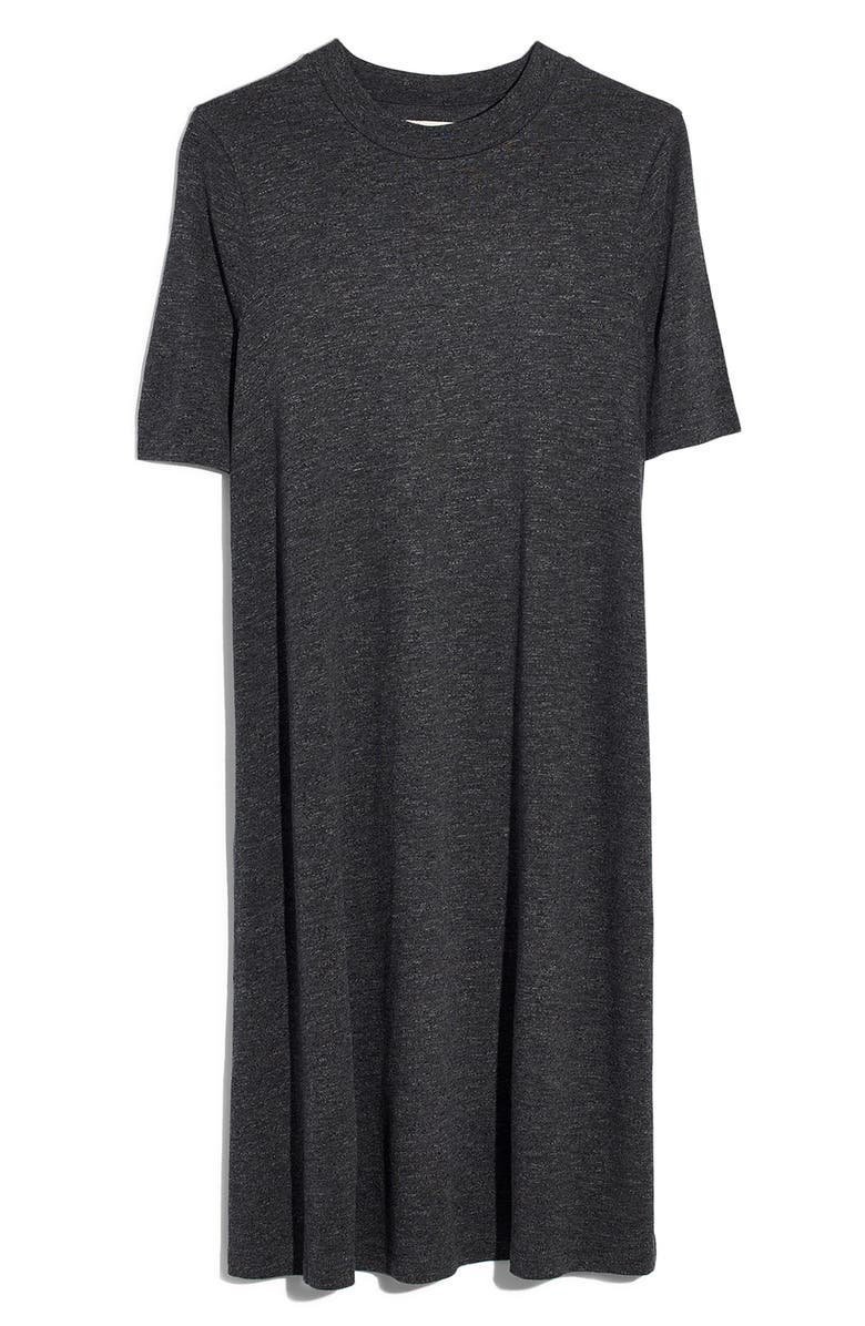 Madewell Mock Neck Boxy T-Shirt Dress, Alternate, color, 