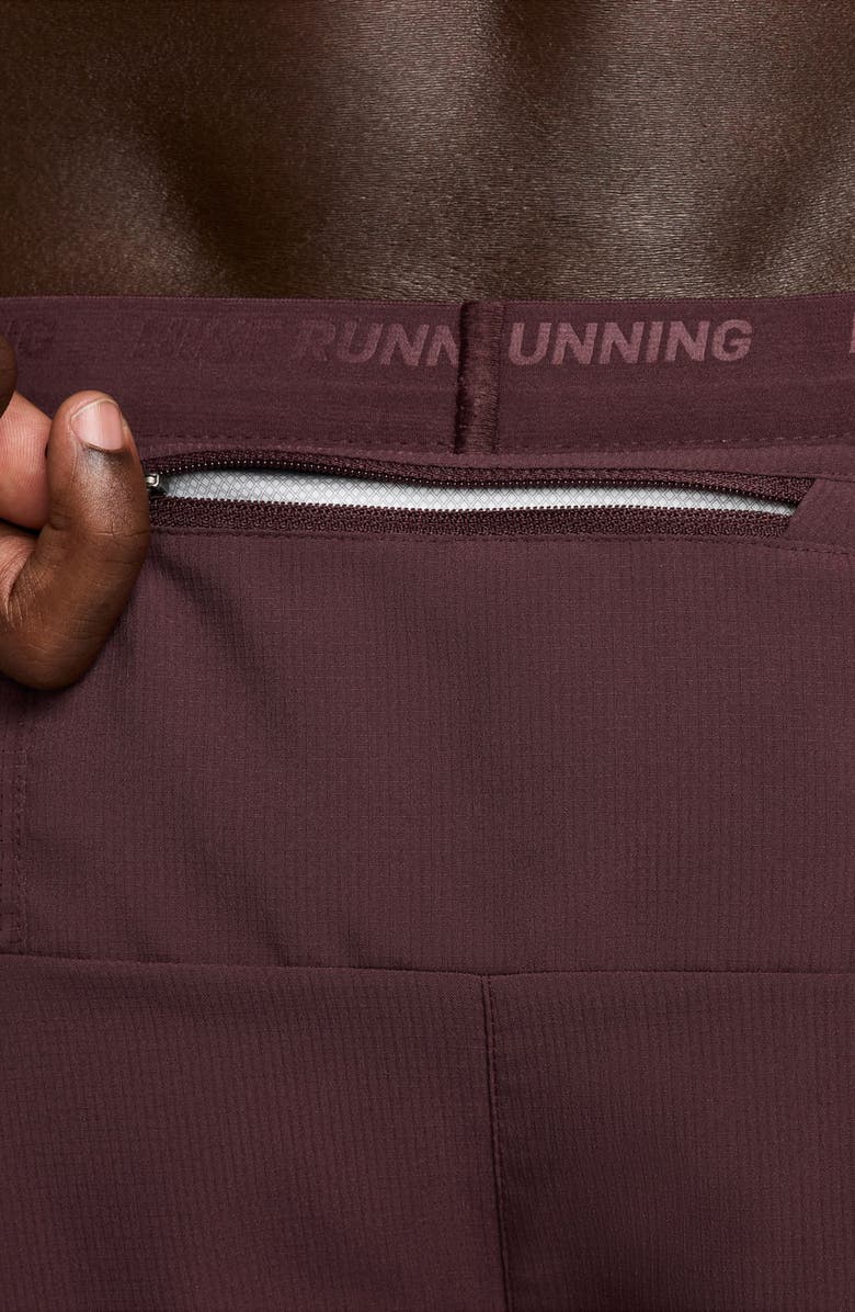Nike Dri-FIT Stride 2-in-1 Running Shorts, Alternate, color, Burgundy Crush/ Silver