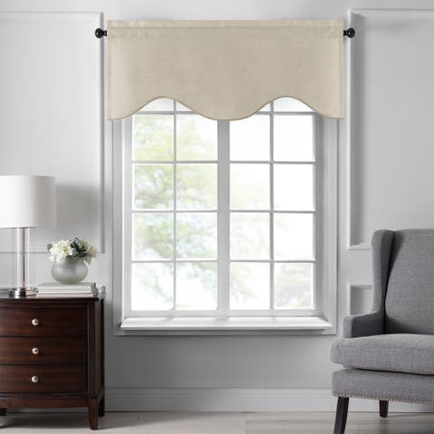 Colette Faux Silk Scalloped Window Valance