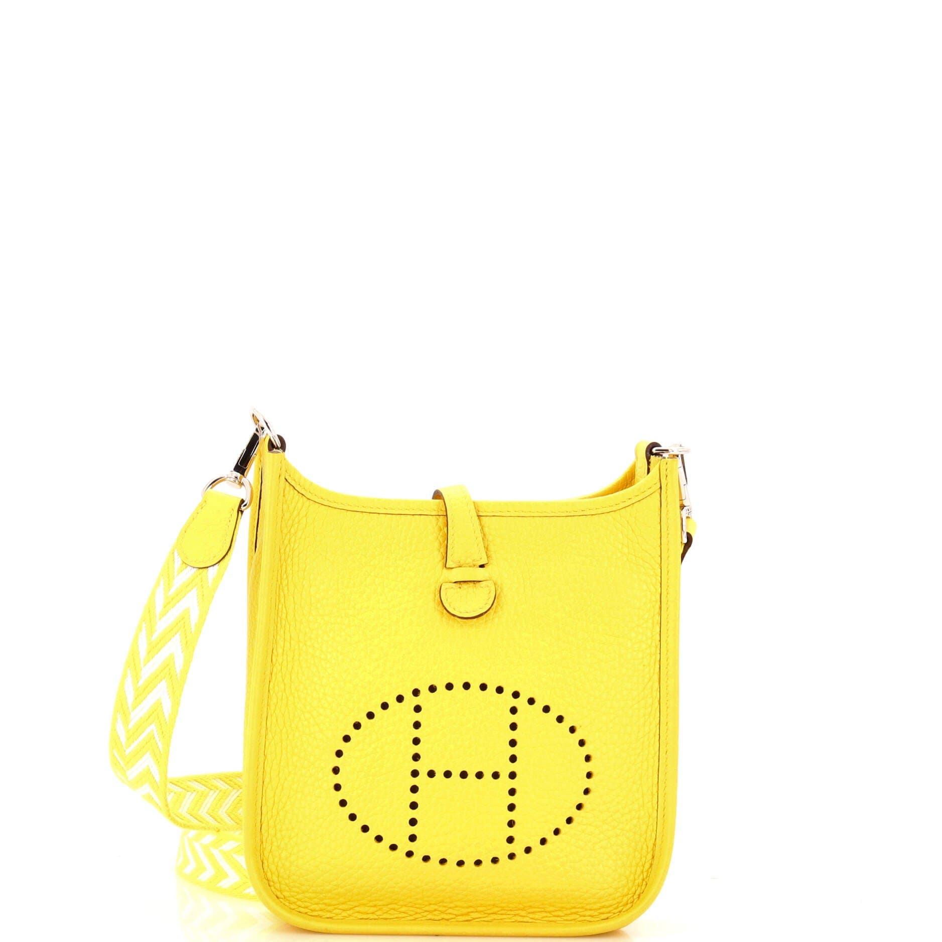 Pre-owned Hermes  Hermes Evelyne Bag Gen Iii Clemence Tpm In Yellow