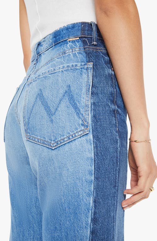 Mother The Tux Sidestepper Sneak Fray Double Stacked Jeans In Double Stacked