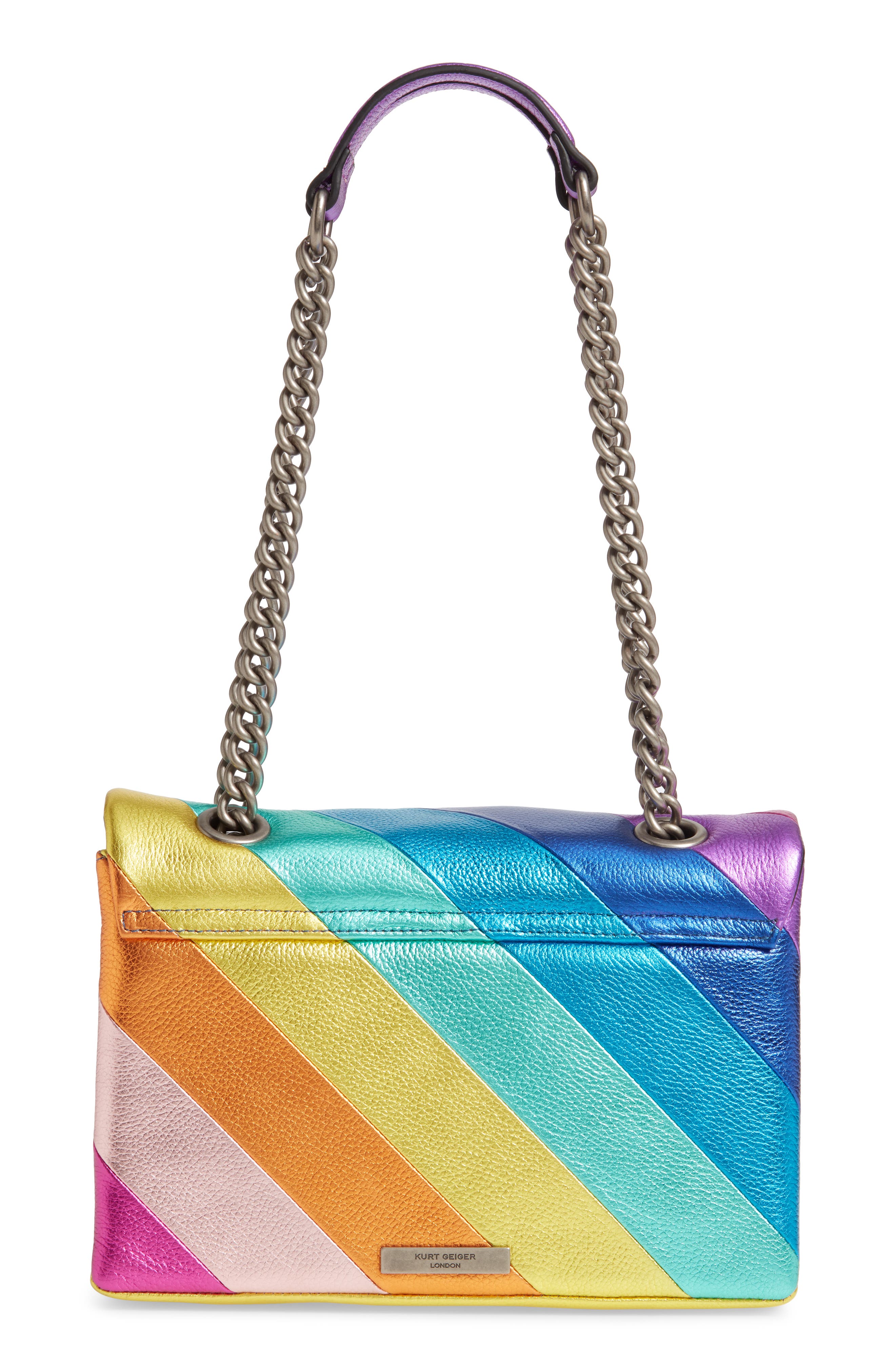 Kurt Geiger London Kensington Leather Convertible Shoulder Bag, Alternate, color, Pink Multi