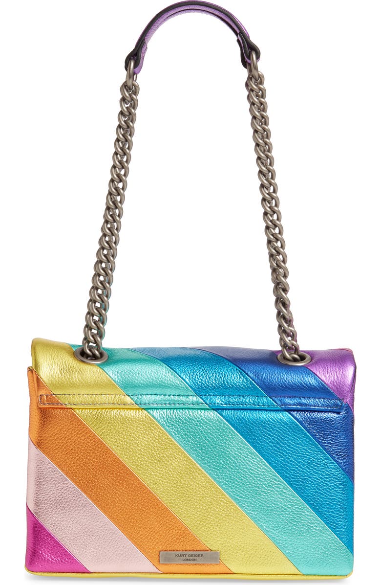 Kurt Geiger London Kensington Leather Convertible Shoulder Bag, Alternate, color, Pink Multi