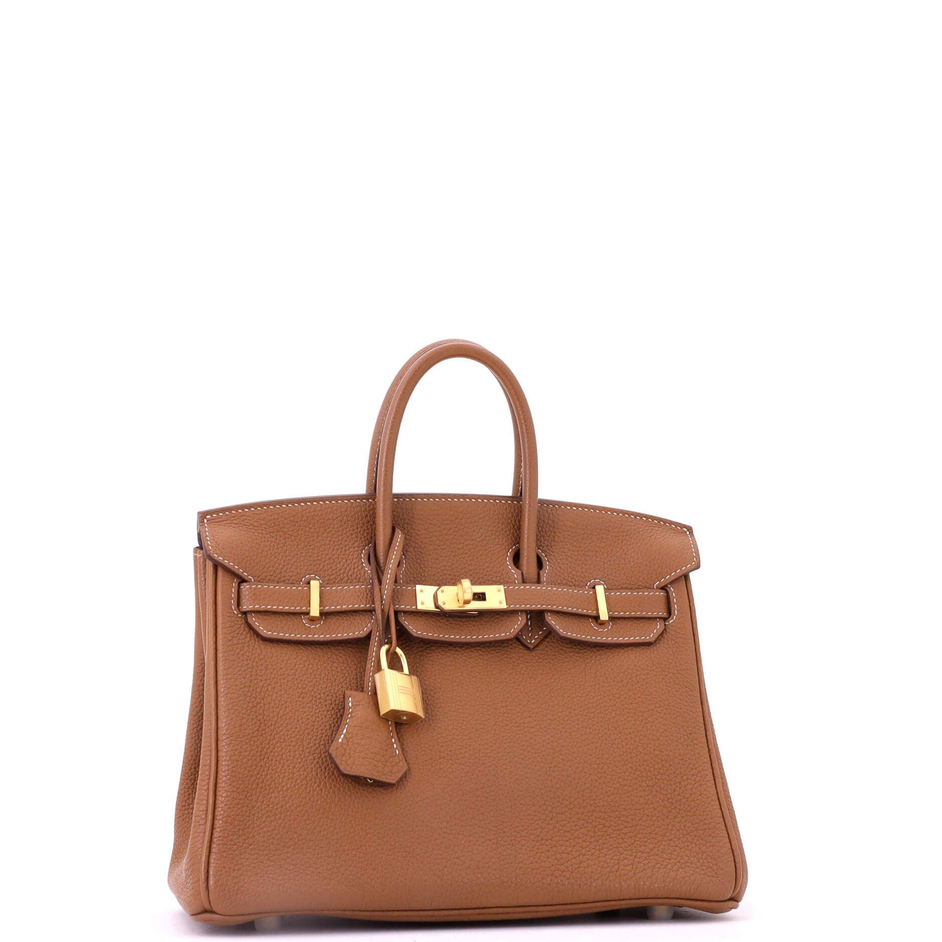 Birkin Handbag Brown Togo with Gold Hardware 25, Alternate, color, Metallic Gold
