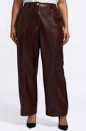 Foxcroft Ciara Wide Leg Faux Leather Pants