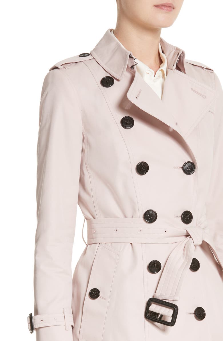 Burberry Sandringham Mid Slim Trench Coat, Alternate, color, 