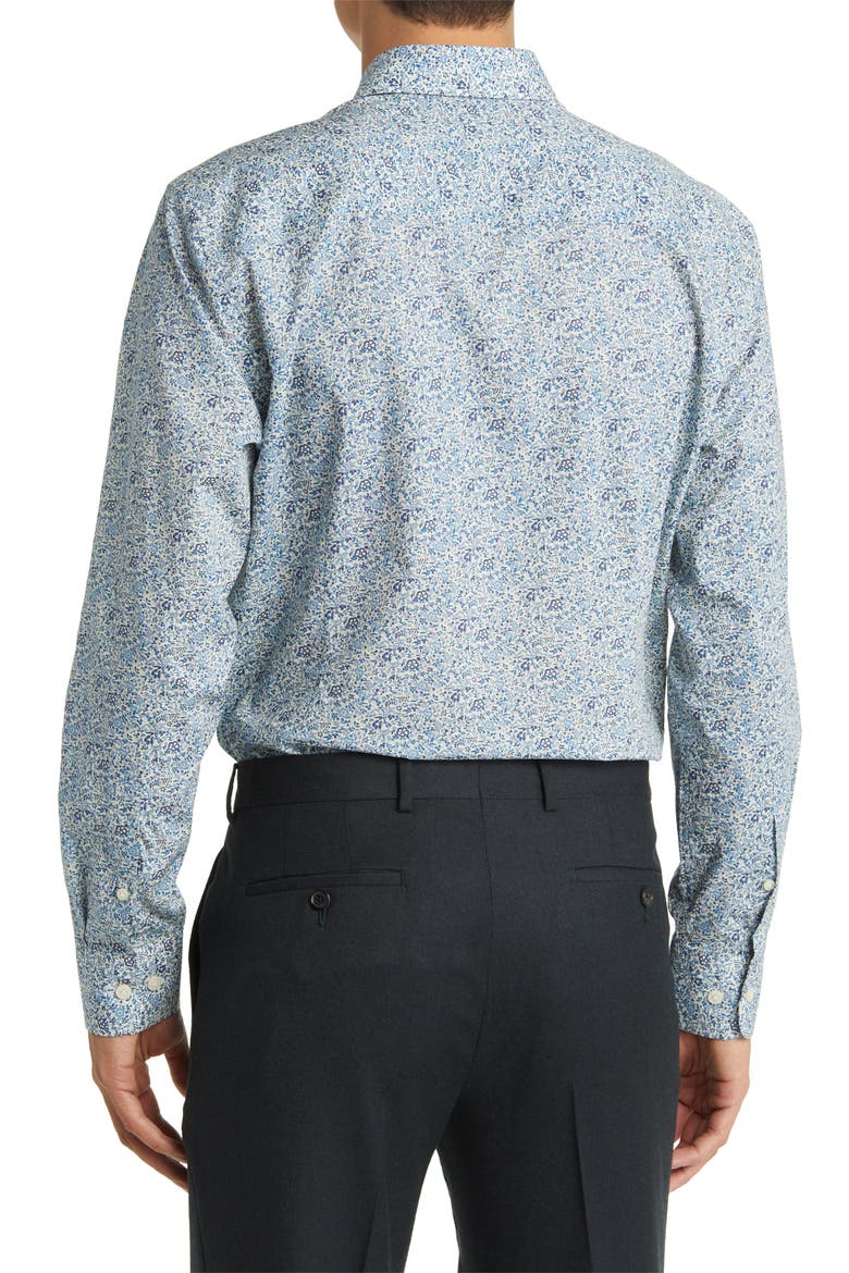 Grayland Floral Dress Shirt, Alternate, color, NAVY
