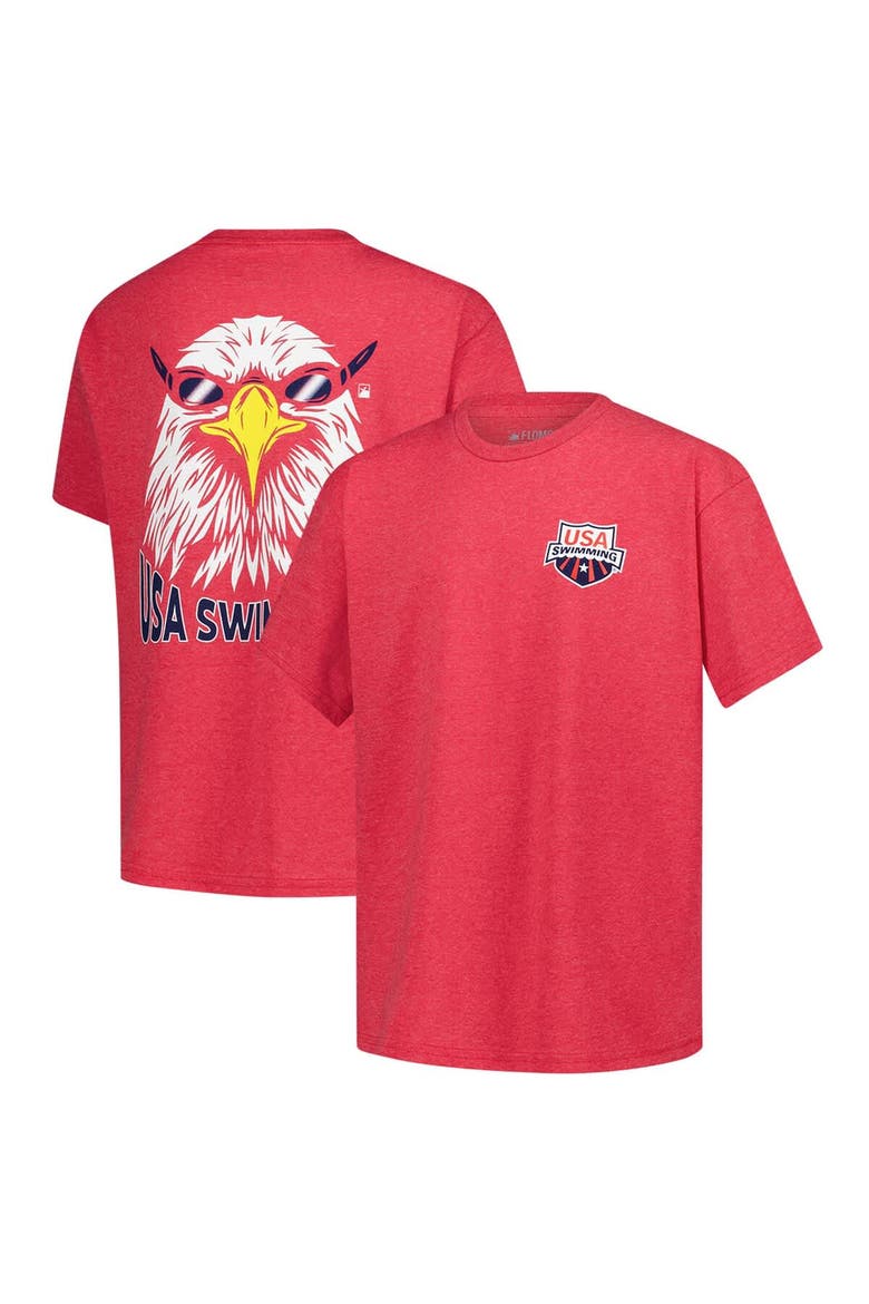 Youth Flomotion Red USA Swimming Team Eagle Eye Splash T-Shirt, Main, color, Red