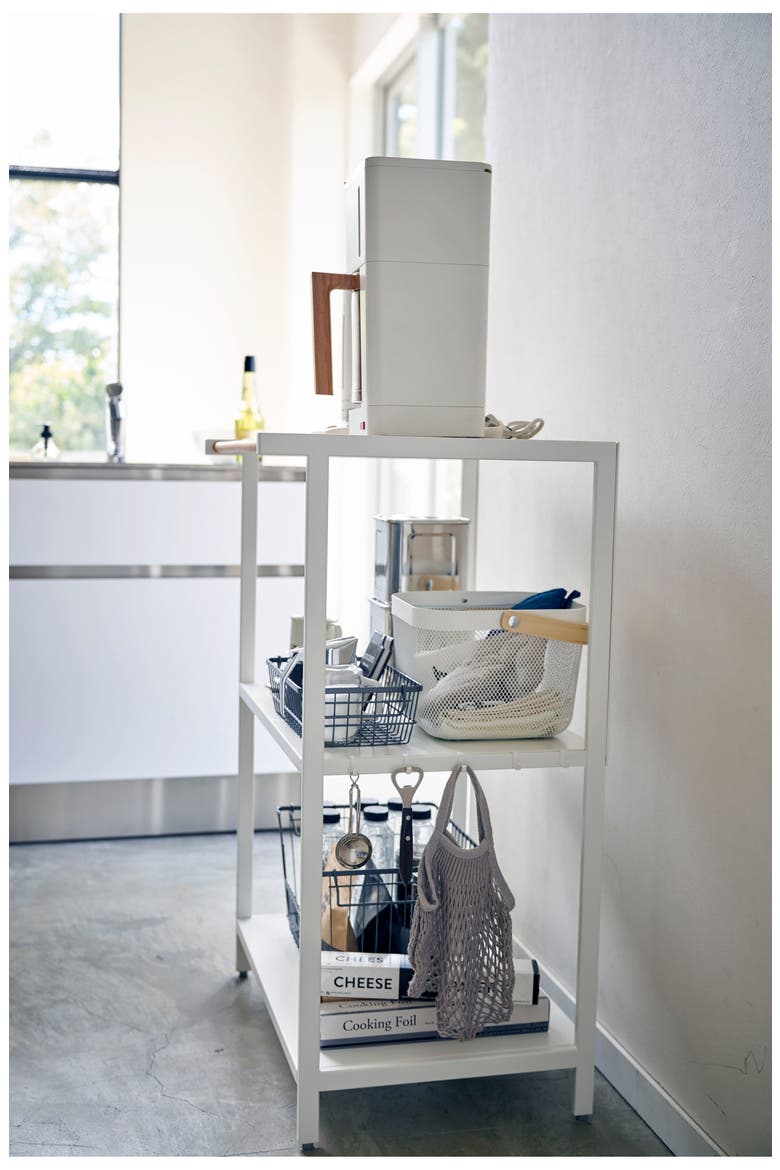 Tower 3-Tier Storage Rack, Alternate, color, WHITE