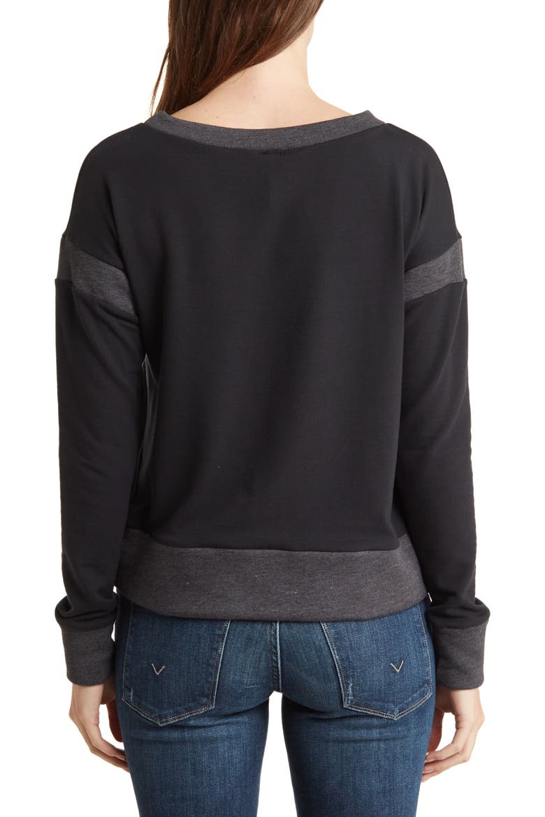 Spring Varsity Long Sleeve Tee, Alternate, color, BLACK