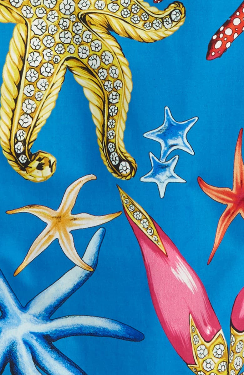 Versace Kids' Trésor de la Mer Print Button-Up Shirt, Alternate, color,