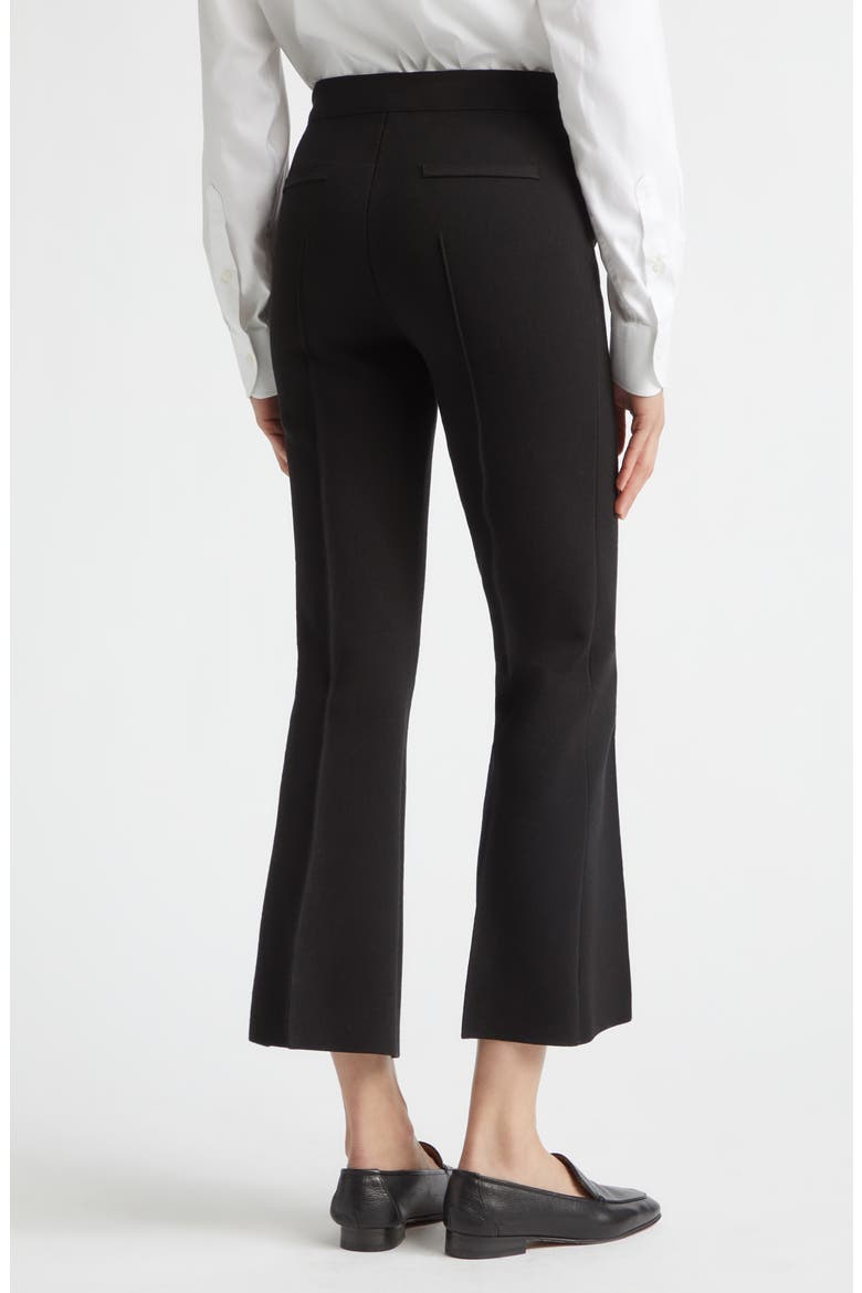 Geo Kick Flare Cropped Pants, Alternate, color, BLACK