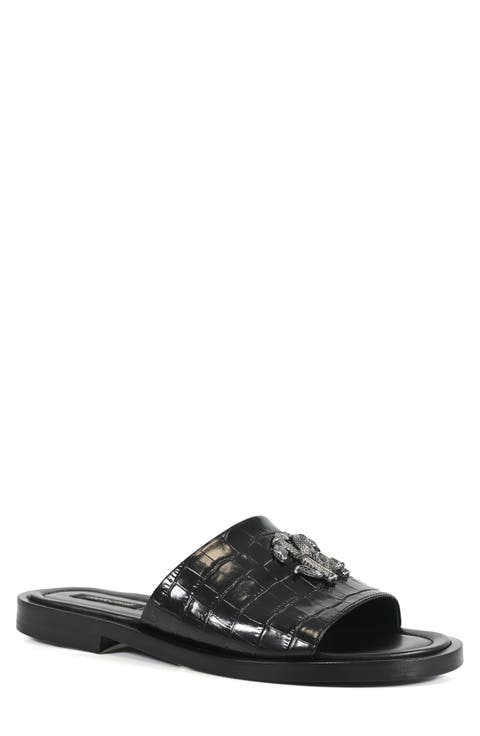 Croc Embossed Slide Sandal (Men)