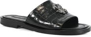Roberto Cavalli Croc Embossed Slide Sandal