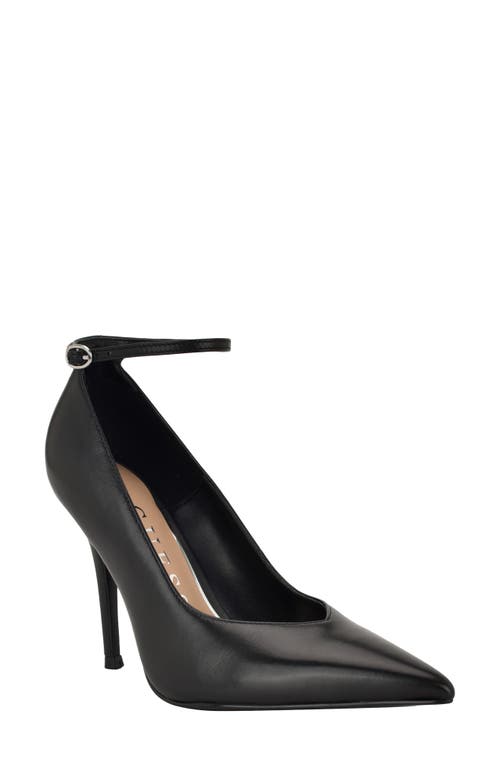 Guess Napril Ankle Strap Pump In Animal Print
