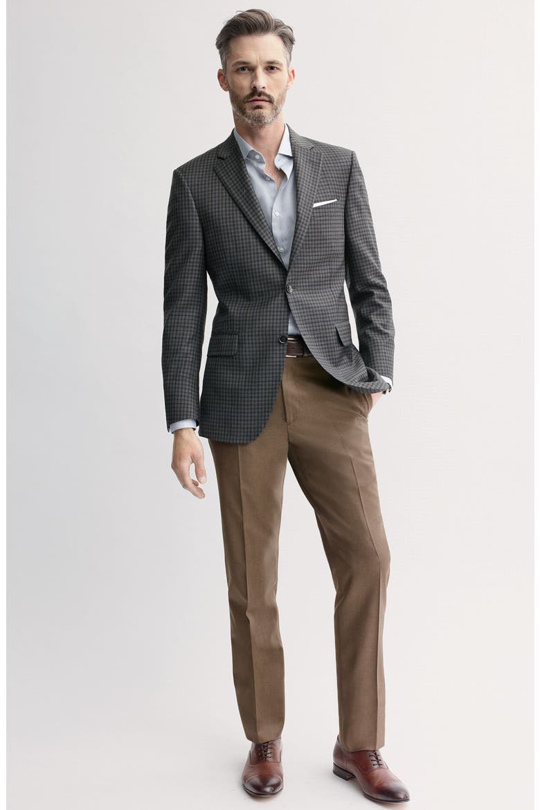 Luxury Flat Front Wool Dress Pants, Alternate, color, CHARCOAL GREY