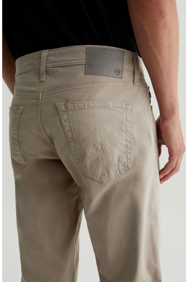 Tellis Sueded Stretch Sateen Slim Leg Pants (Nordstrom Exclusive), Alternate, color, DESERT STONE