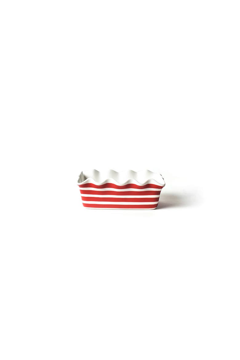 Red Stripe Ruffle Loaf Pan, Main, color, Red