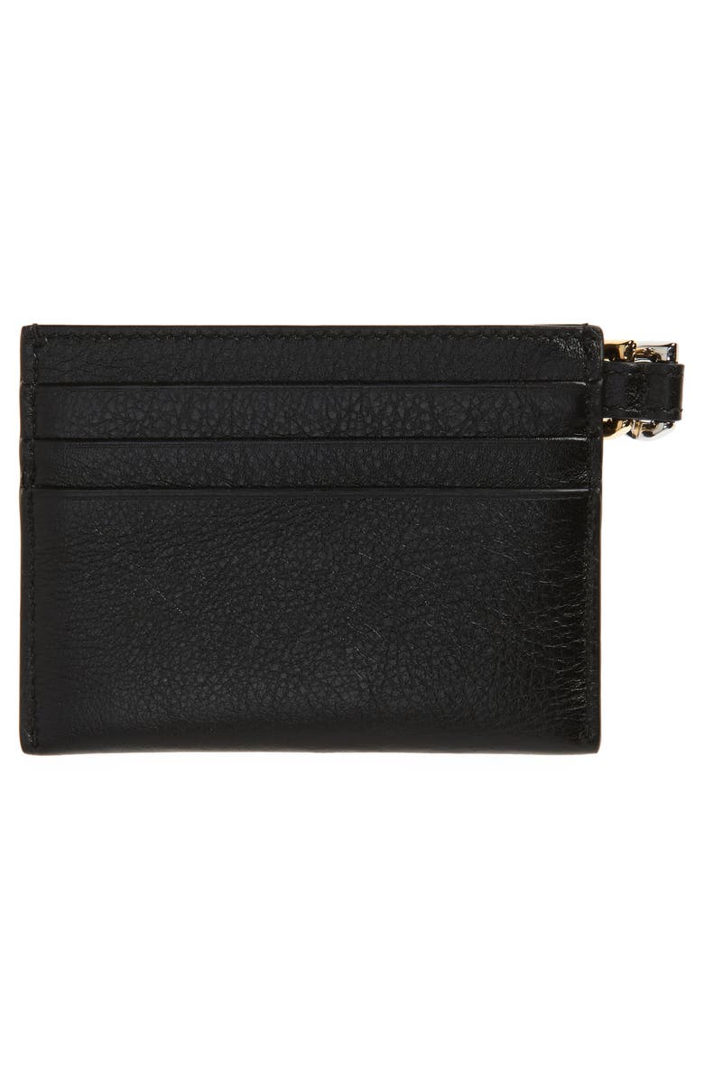 Givenchy Voyou Leather Card Case, Alternate, color, Black