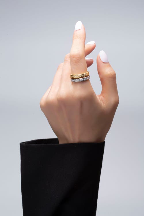 Classicharms Sophie Molten Eternity Stackable Ring In Metallic