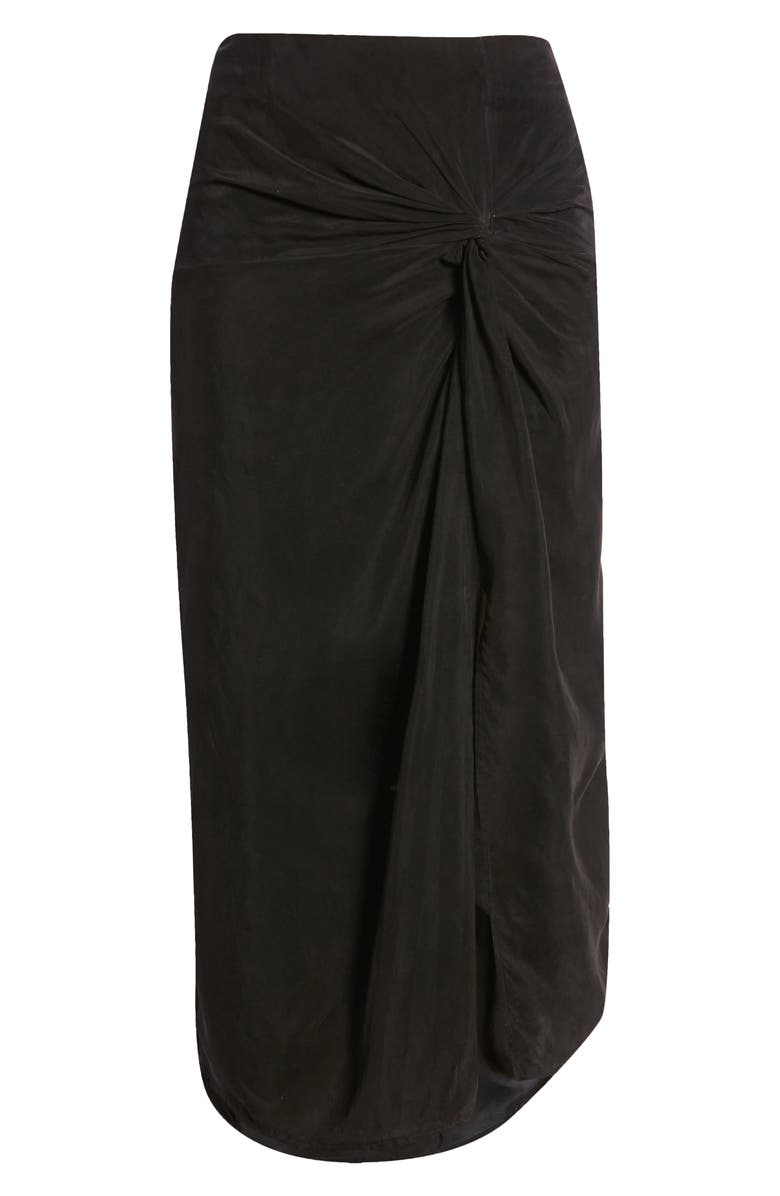 Stateside Twist Front Cupro Skirt, Alternate, color, 