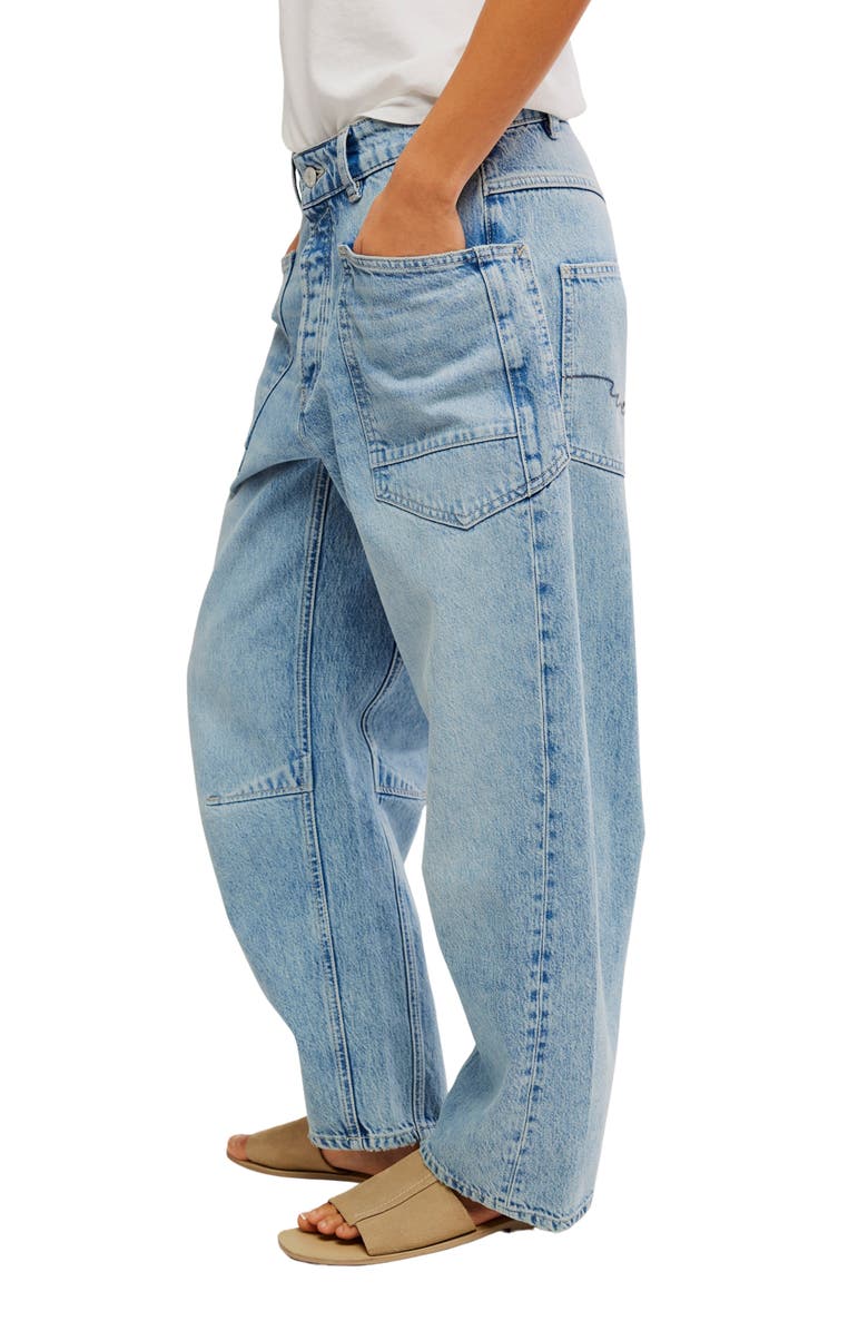 Free People Minimalist Moxie Barrel Jeans, Alternate, color, County Fair