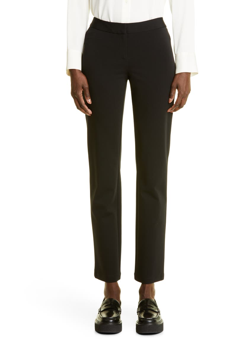 Waldorf Straight Leg Ankle Pants, Main, color, BLACK
