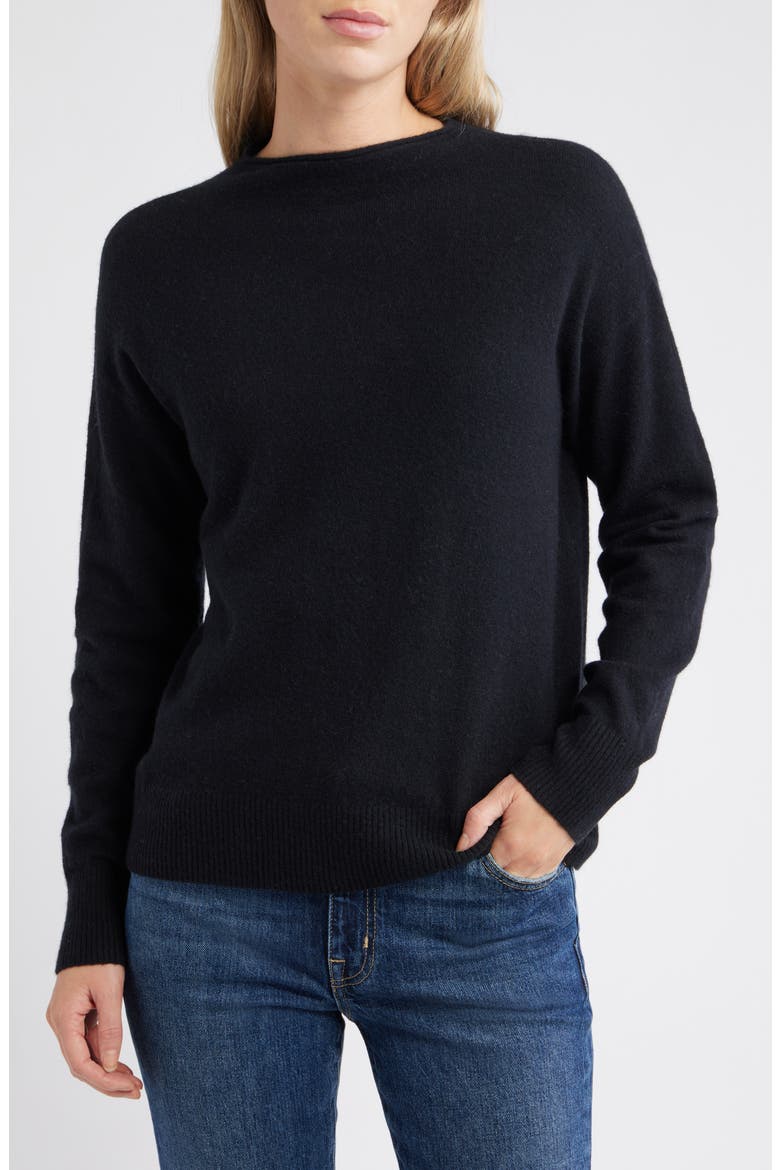 Funnel Neck Sweater, Main, color, BLACK