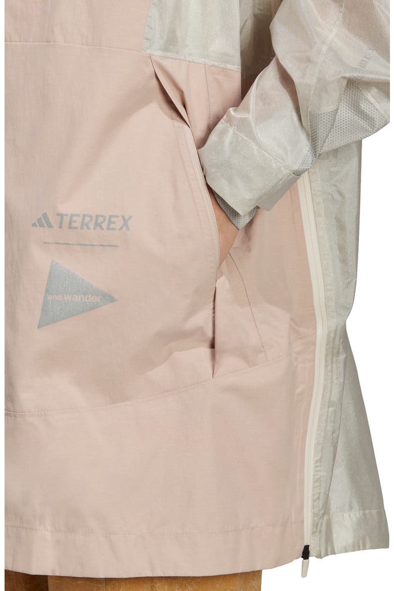 x and wander Terrex Xploric Rain.RDY Water Repellent Hooded Jacket, Alternate, color, WONDER TAUPE/ ALUMINA