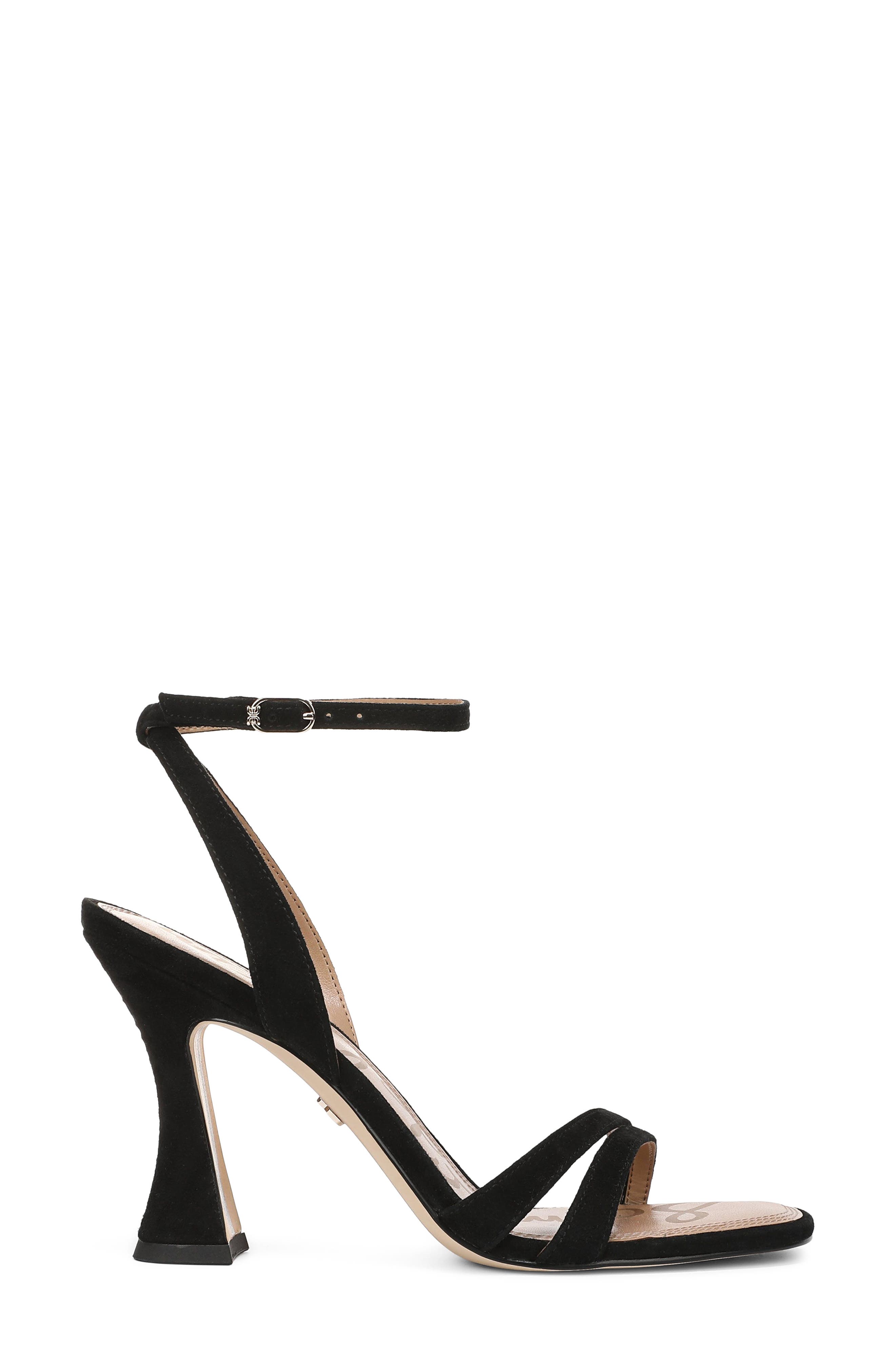 Junie Ankle Strap Sandal, Alternate, color, BLACK SUEDE