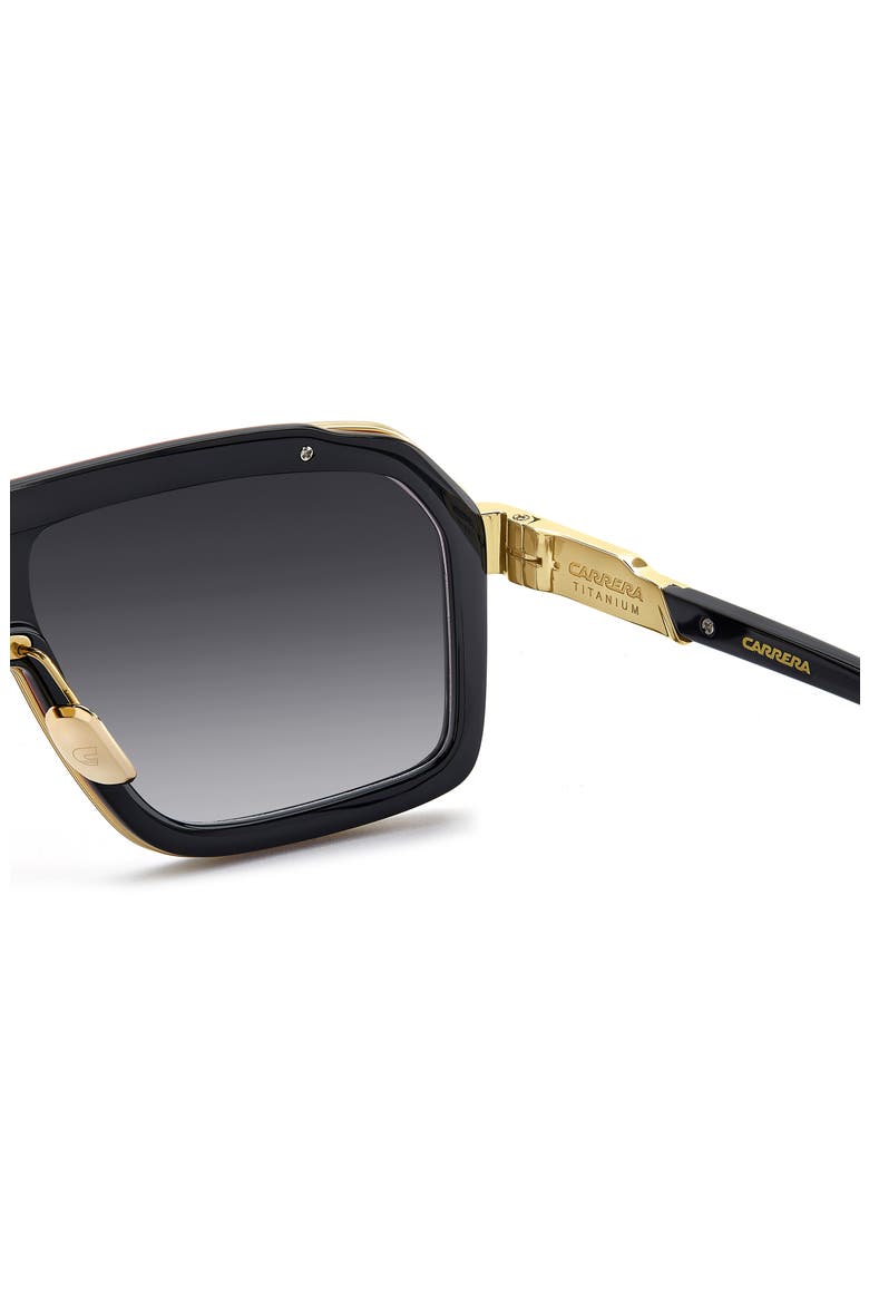 60mm Gradient Rectangular Sunglasses, Alternate, color, BLACK RED/ GREY