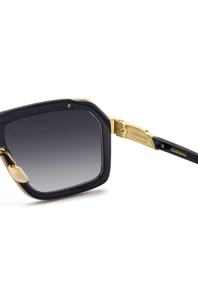 Carrera Eyewear 60mm Gradient Rectangular Sunglasses, Alternate, color, Black Red/ Grey